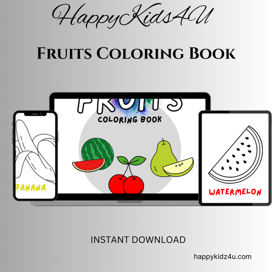 Fruits Coloring Book