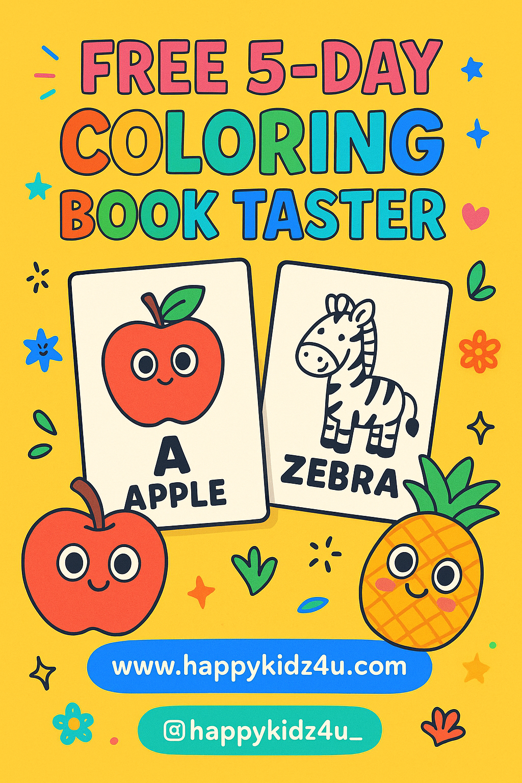 Free Fruit colouring book: 5 days of creative fun for kids